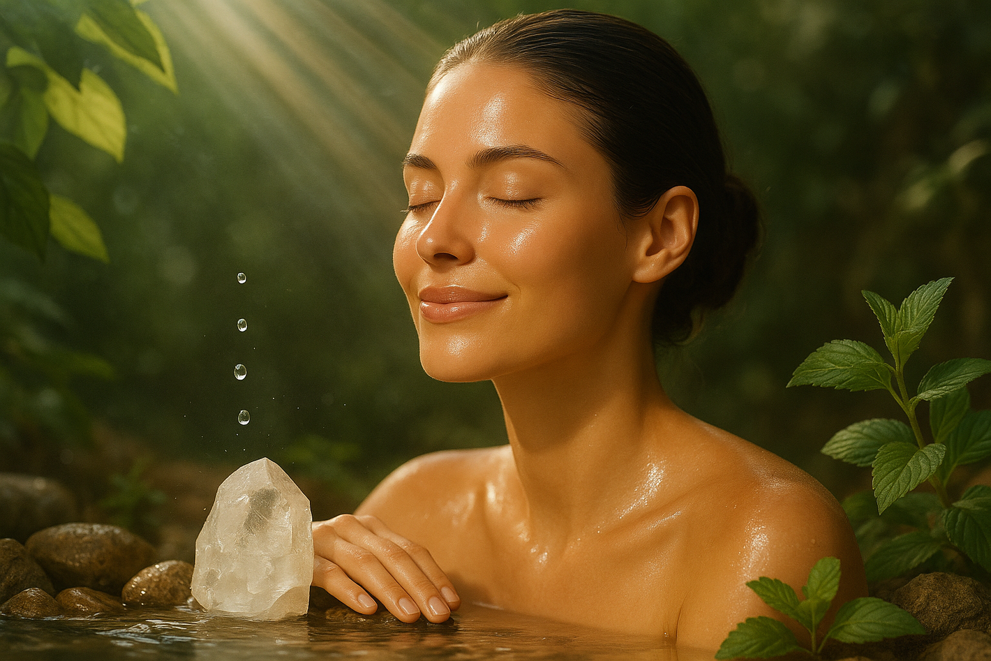 Stwórz obraz który ukaże brak potrzeby korzystania z kremów i innych środków chemicznych w celu odnowy skóry