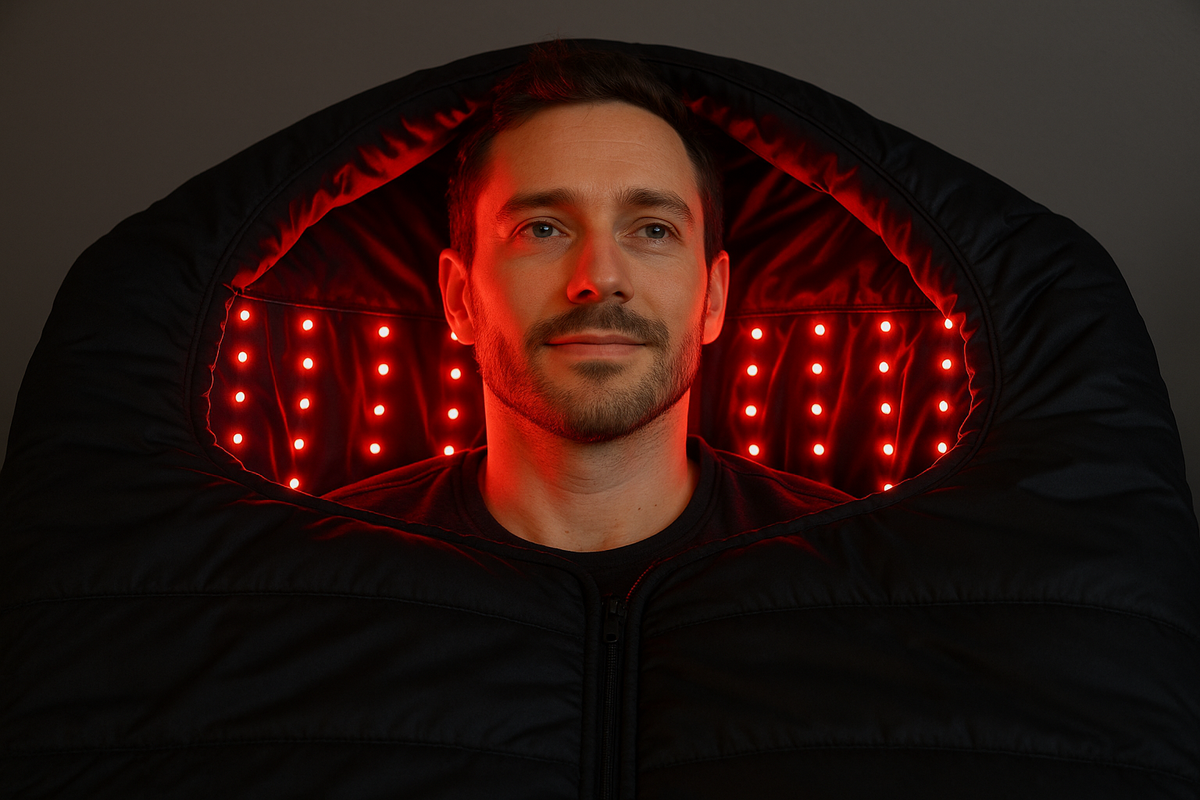 zmień spiwór na czarny z czerwonymi diodami w srodku